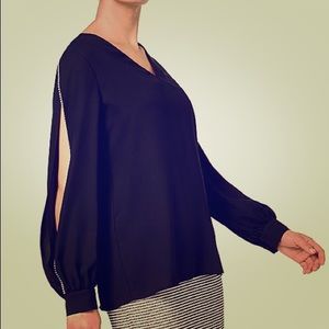 Nine West... Beaded Split Sleeve Blouse